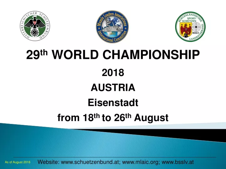 29 th world championship
