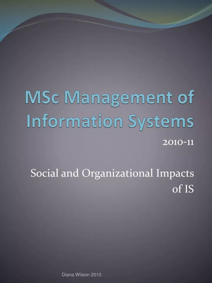msc management of information systems