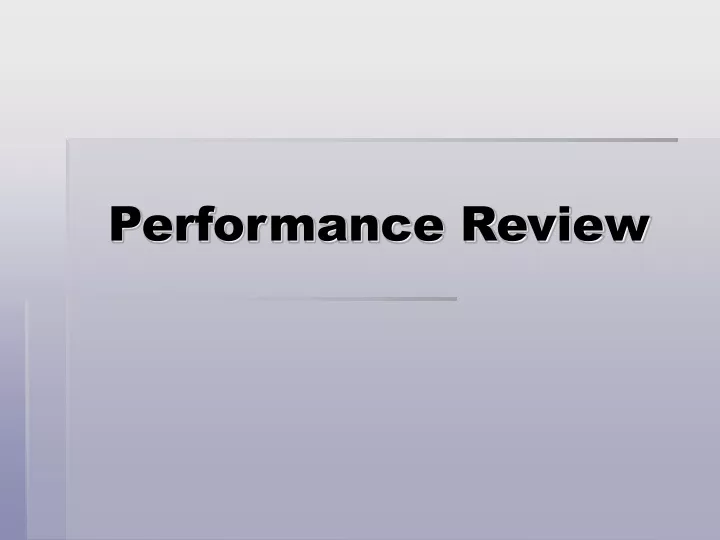 performance review