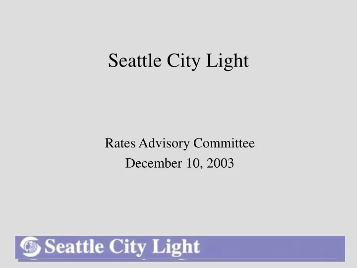 seattle city light