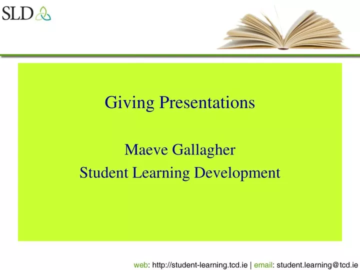 giving presentations maeve gallagher student
