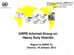 GRPE Informal Group on  Heavy Duty Hybrids - slide 1