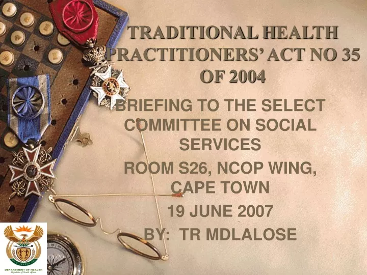 traditional h ealth practitioners act no 35 of 2004