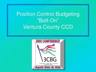 Position Control Budgeting “Bolt-On” Ventura County CCD
