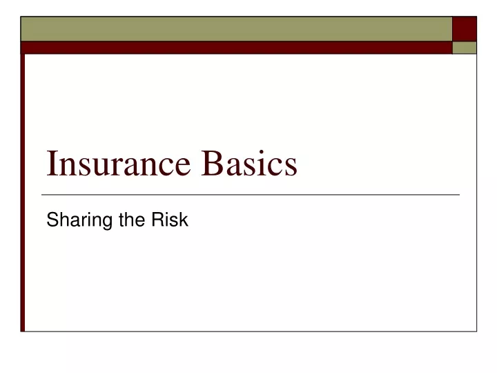insurance basics