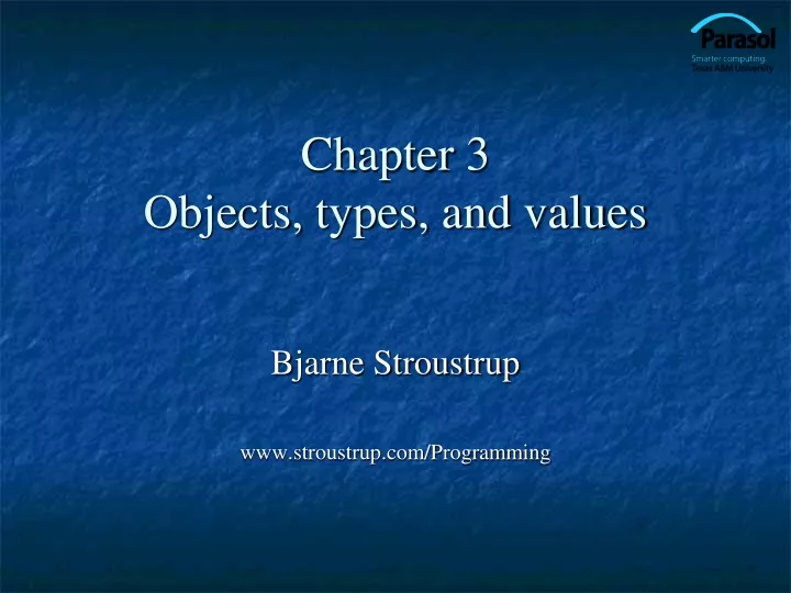 chapter 3 objects types and values