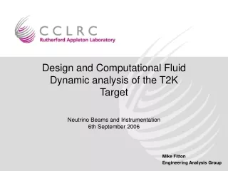 Design and Computational Fluid Dynamic analysis of the T2K Target