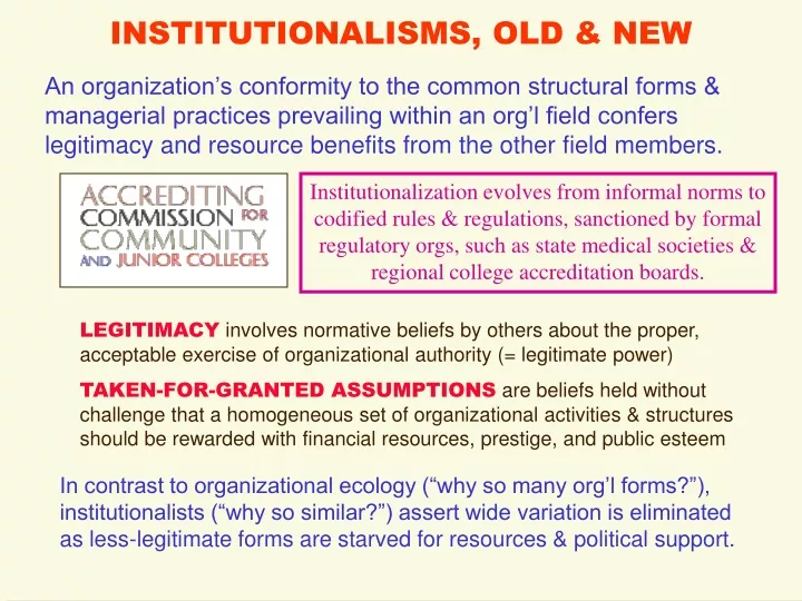 institutionalisms old new