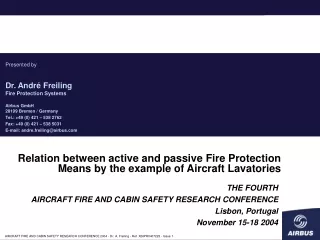 Relation between active and passive Fire Protection Means by the example of Aircraft Lavatories