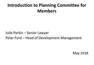 Introduction to Planning Committee for Members
