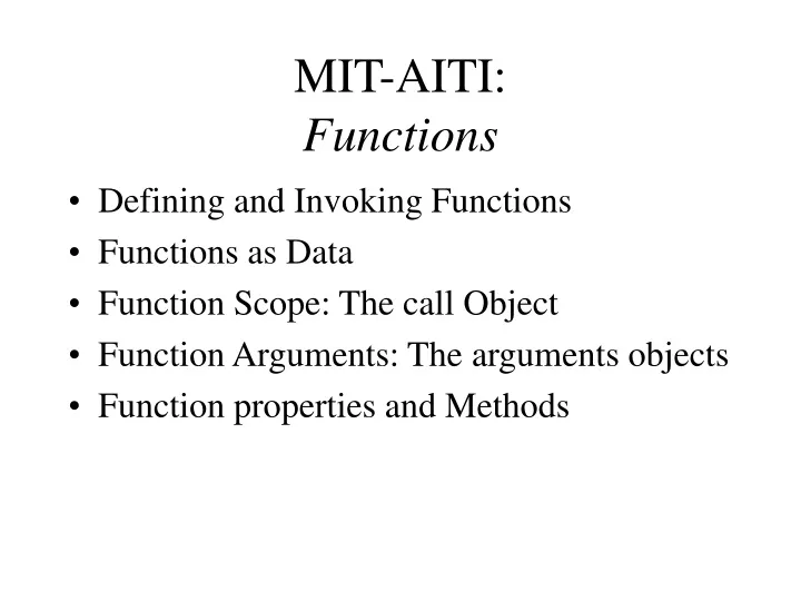 mit aiti functions