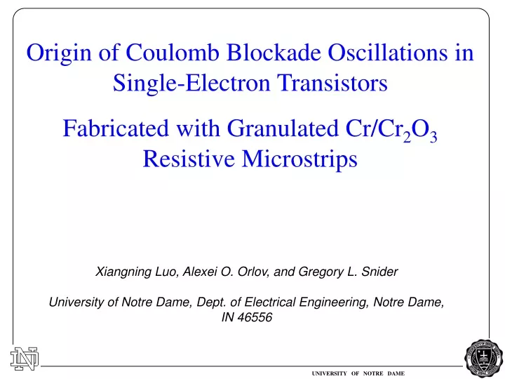 origin of coulomb blockade oscillations in single