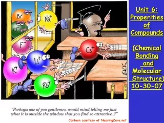 Unit 6: Properities of Compounds (Chemical  Bonding  and  Molecular  Structure) 10-30-07