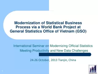 International Seminar on Modernizing Official Statistics