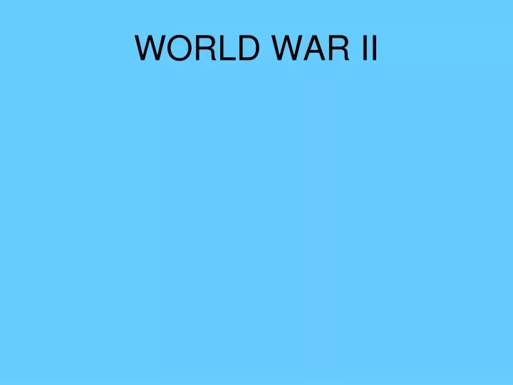 world war ii