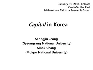 Capital  in Korea