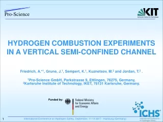 HYDROGEN COMBUSTION EXPERIMENTS  IN A VERTICAL SEMI-CONFINED CHANNEL
