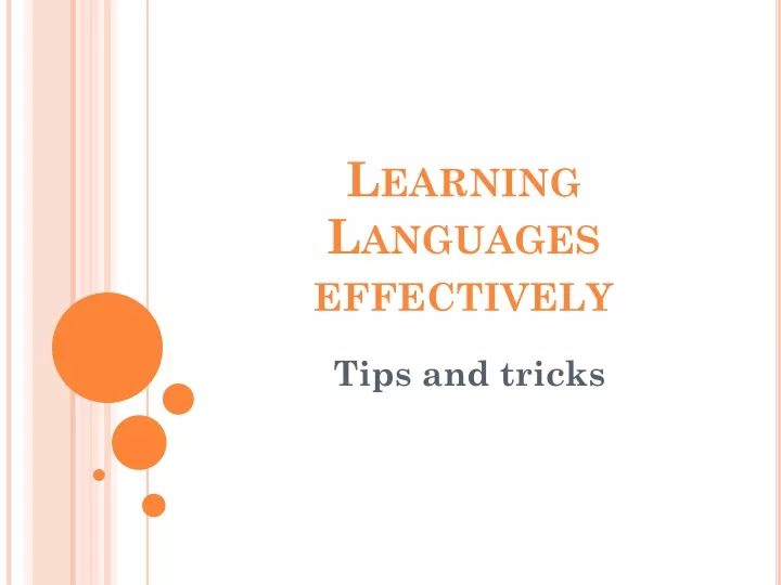 learning languages effectively