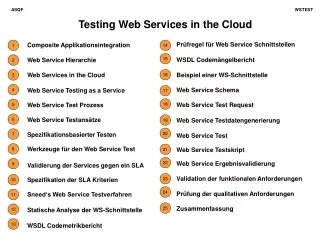 Testing Web Services in the Cloud