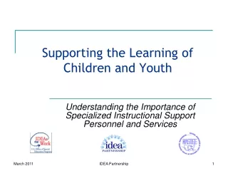 Supporting the Learning of Children and Youth