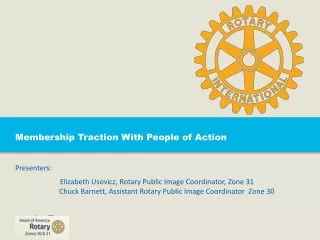 Subject Membership Traction With People of Action Presenters: