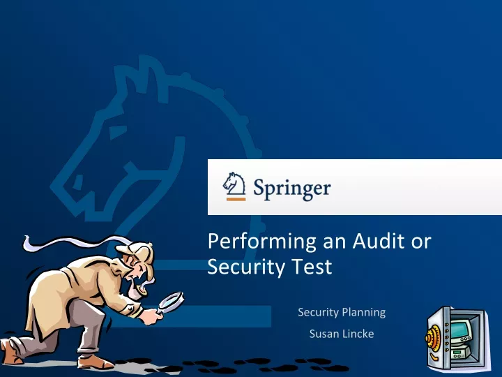performing an audit or security test