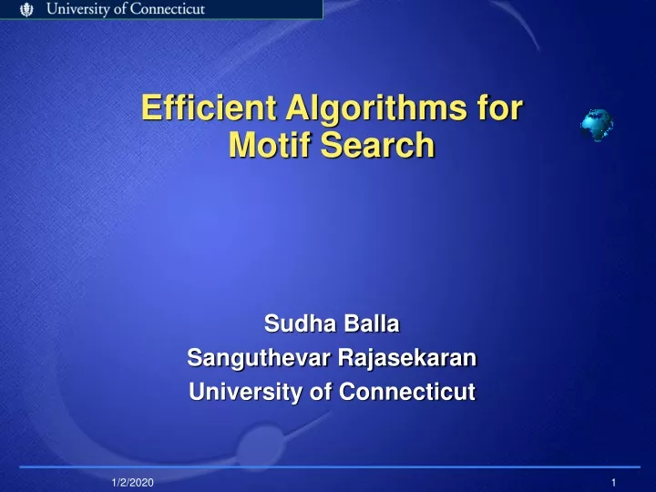 efficient algorithms for motif search