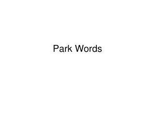 Park Words