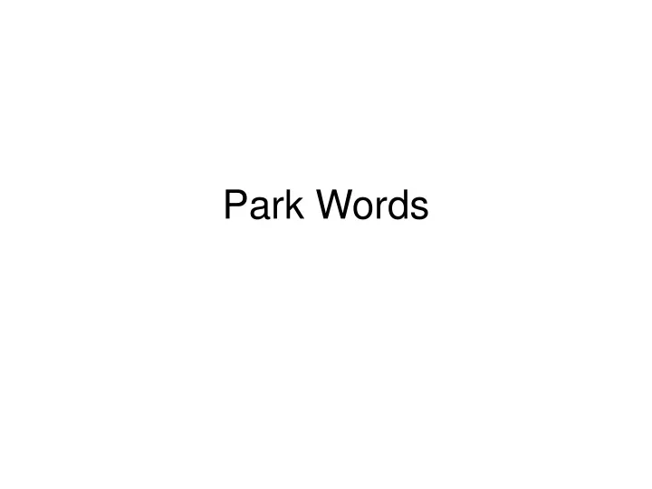 park words