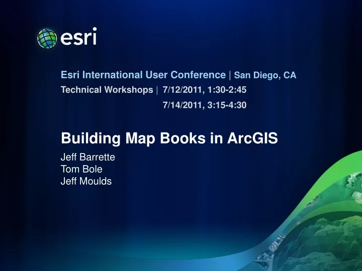 building map books in arcgis