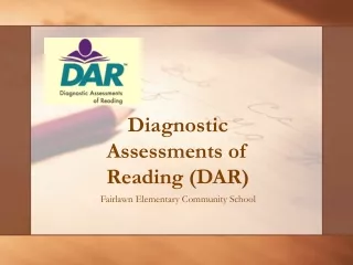 Diagnostic Assessments of Reading (DAR)
