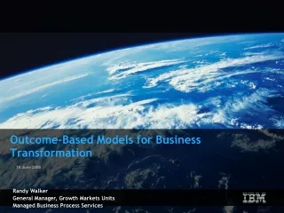 Outcome-Based Models for Business Transformation
