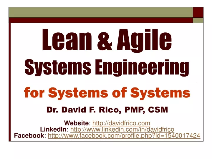 lean agile systems engineering