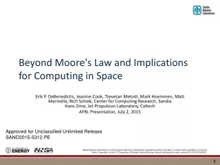 Beyond Moore's Law and Implications for Computing in Space