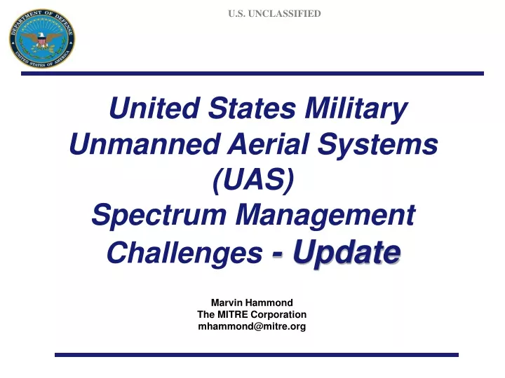 united states military unmanned aerial systems uas spectrum management challenges update