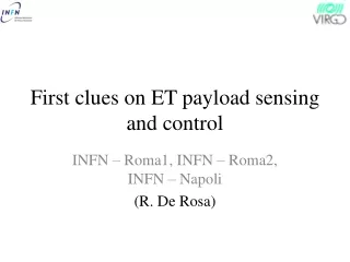 First clues on ET payload sensing and control