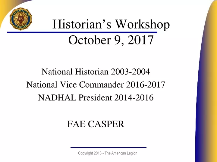 historian s workshop october 9 2017