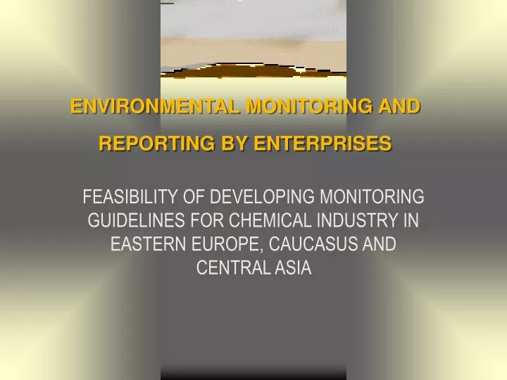 environmental monitoring and reporting by enterprises