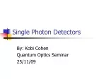 Single Photon Detectors - slide 1