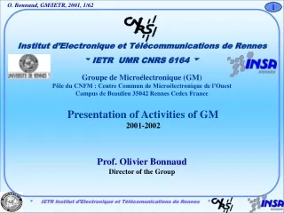 Presentation of Activities of GM 2001-2002