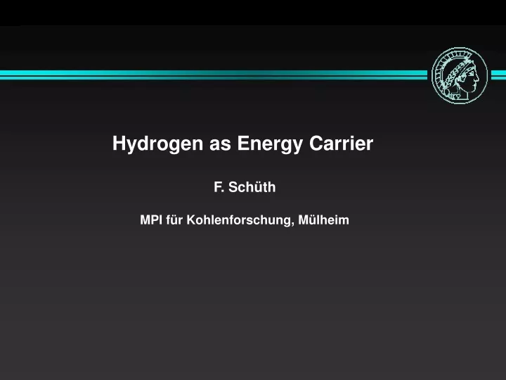 hydrogen as energy carrier