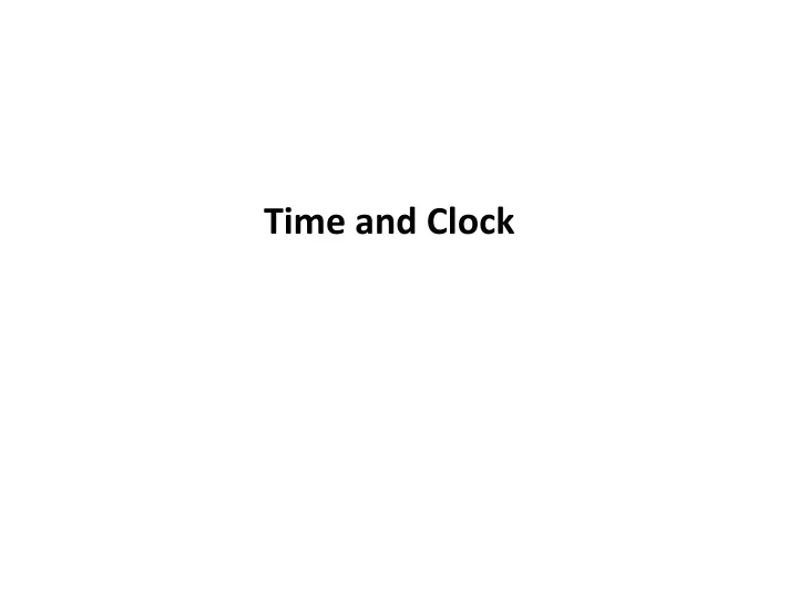 time and clock