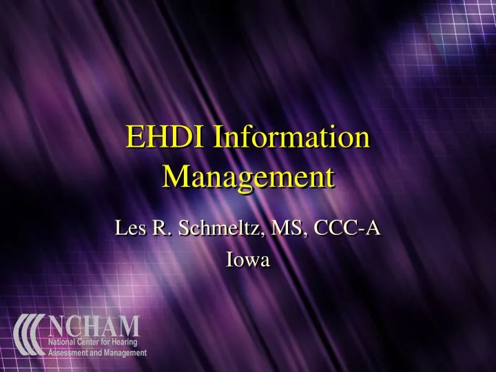 ehdi information management