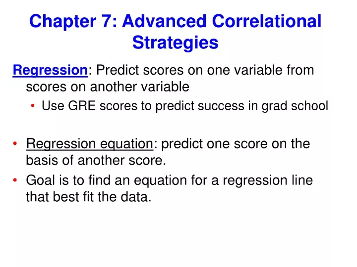 chapter 7 advanced correlational strategies