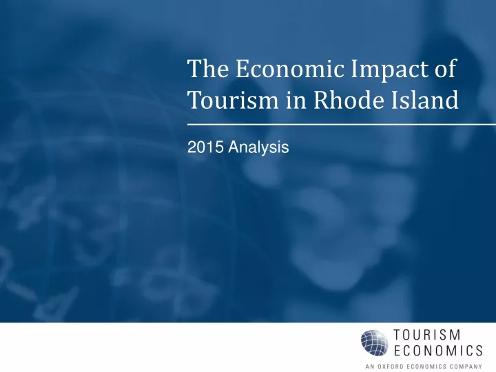the economic impact of tourism in rhode island