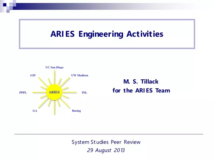 aries engineering activities