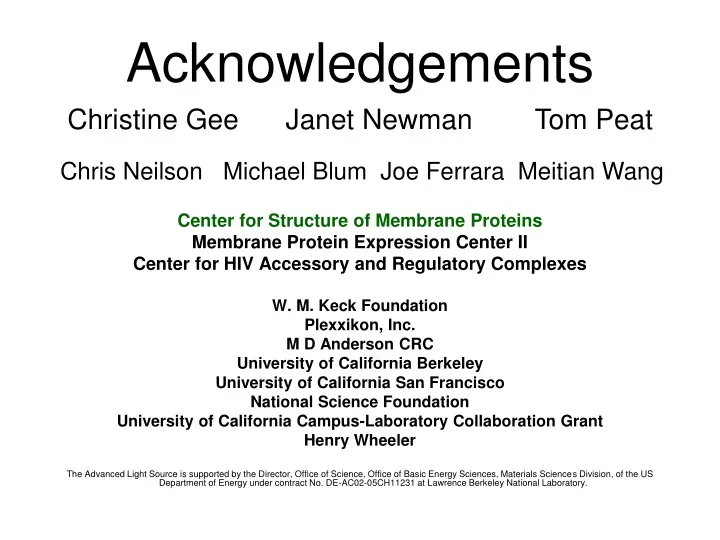 acknowledgements