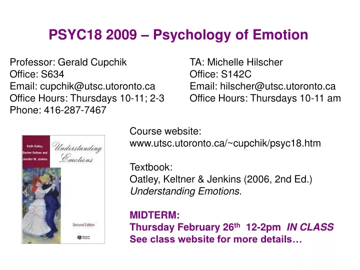 psyc18 2009 psychology of emotion