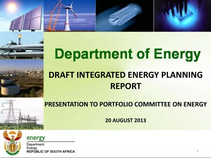 draft integrated energy planning report