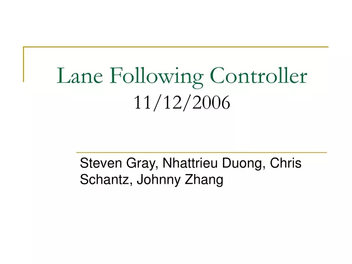 lane following controller 11 12 2006